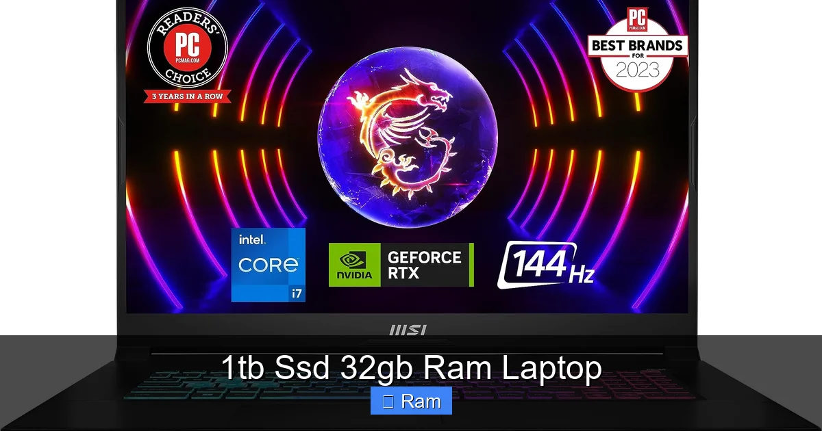 1tb Ssd 32gb Ram Laptop