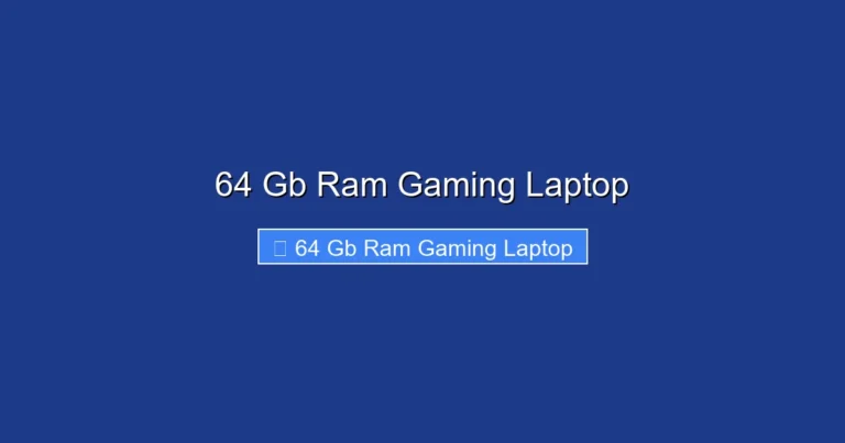 64 Gb Ram Gaming Laptop
