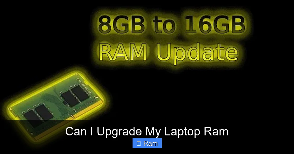 Can I Upgrade My Laptop Ram