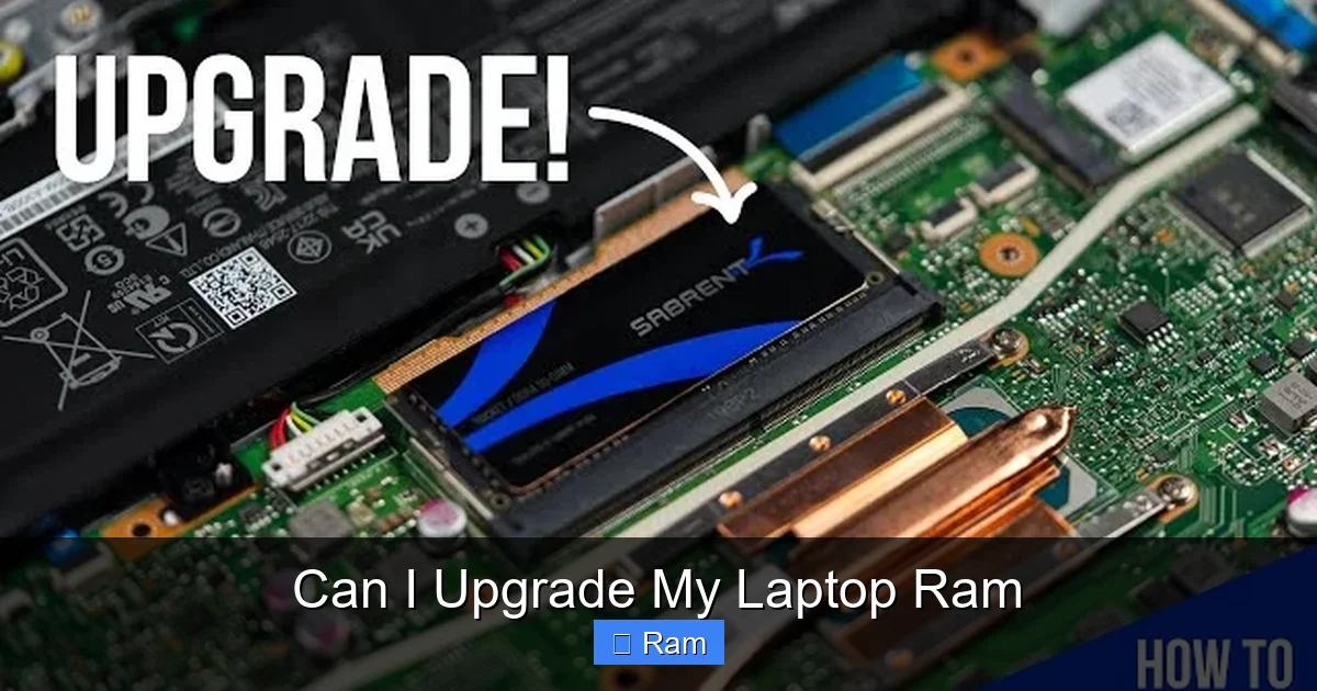 Can I Upgrade My Laptop Ram