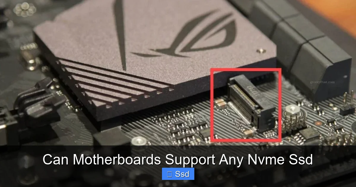 Can Motherboards Support Any Nvme Ssd