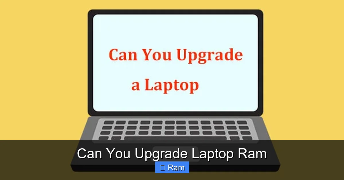 Can You Upgrade Laptop Ram