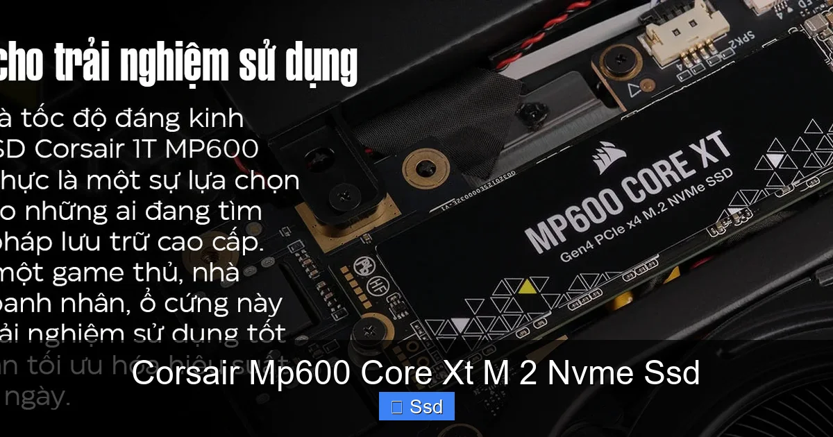 Corsair Mp600 Core Xt M 2 Nvme Ssd