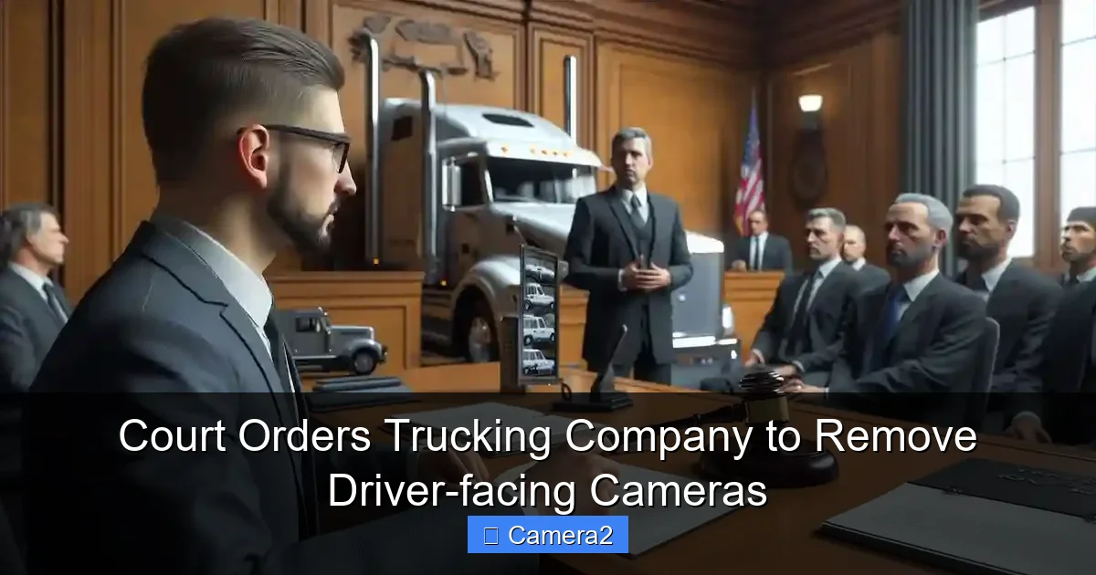 Court Orders Trucking Company to Remove Driver-facing Cameras