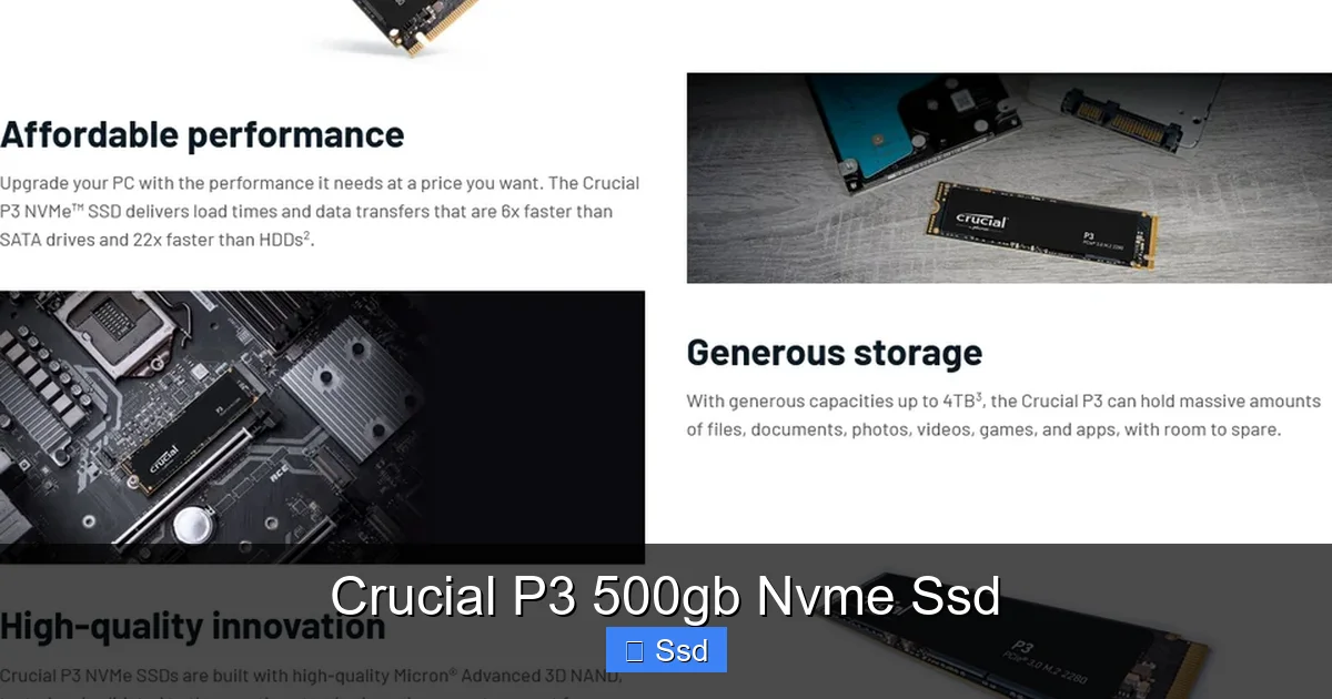 Crucial P3 500gb Nvme Ssd