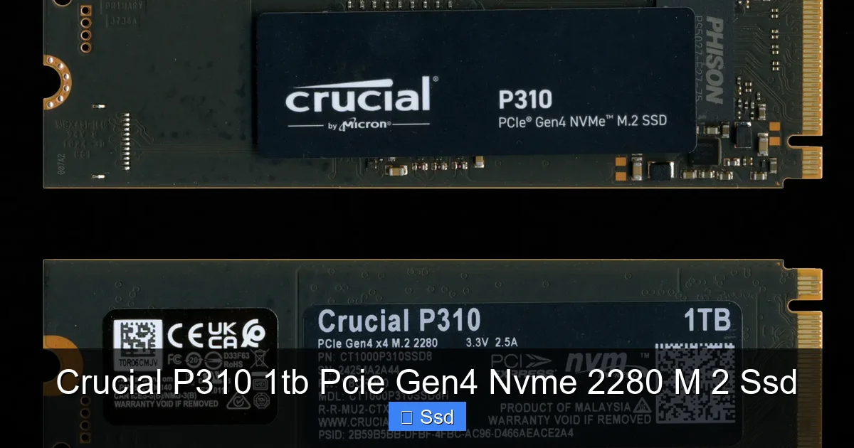 Crucial P310 1tb Pcie Gen4 Nvme 2280 M 2 Ssd