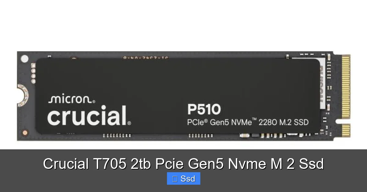 Crucial T705 2tb Pcie Gen5 Nvme M 2 Ssd