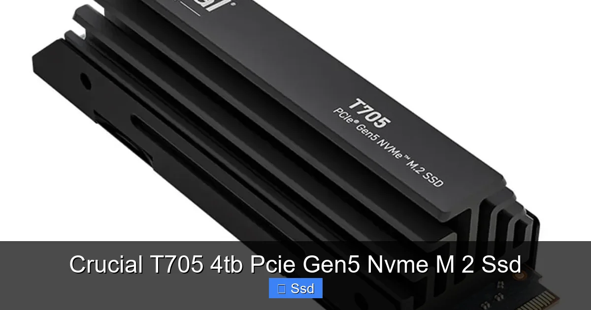 Crucial T705 4tb Pcie Gen5 Nvme M 2 Ssd