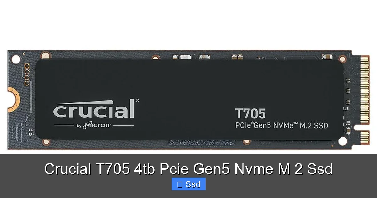Crucial T705 4tb Pcie Gen5 Nvme M 2 Ssd