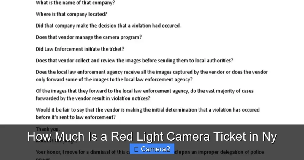 How Much Is a Red Light Camera Ticket in Ny