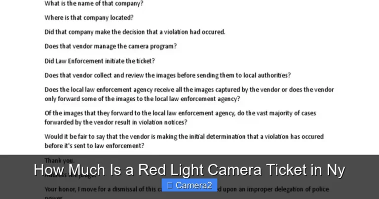 How Much Is a Red Light Camera Ticket in Ny
