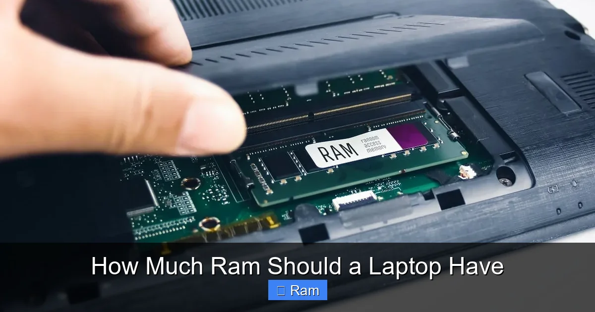How Much Ram Should a Laptop Have
