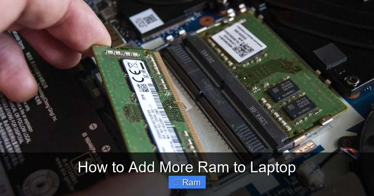 How to Add More Ram to Laptop