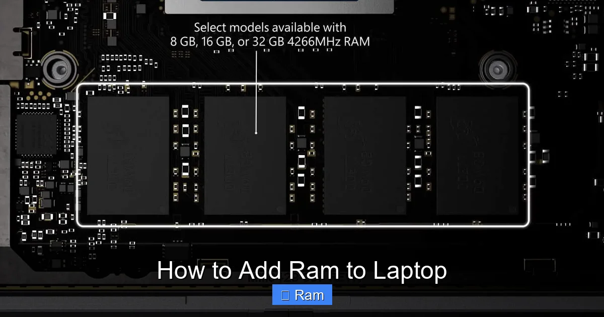How to Add Ram to Laptop