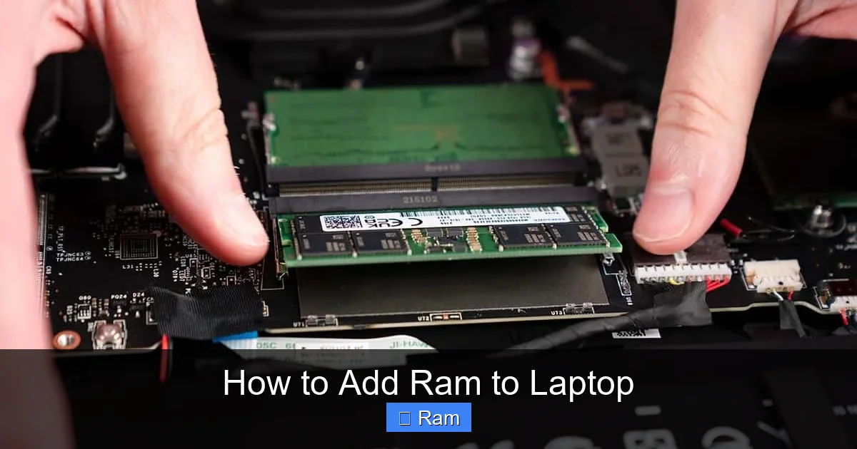 How to Add Ram to Laptop