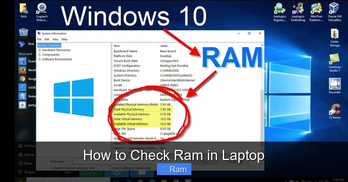 How to Check Ram in Laptop