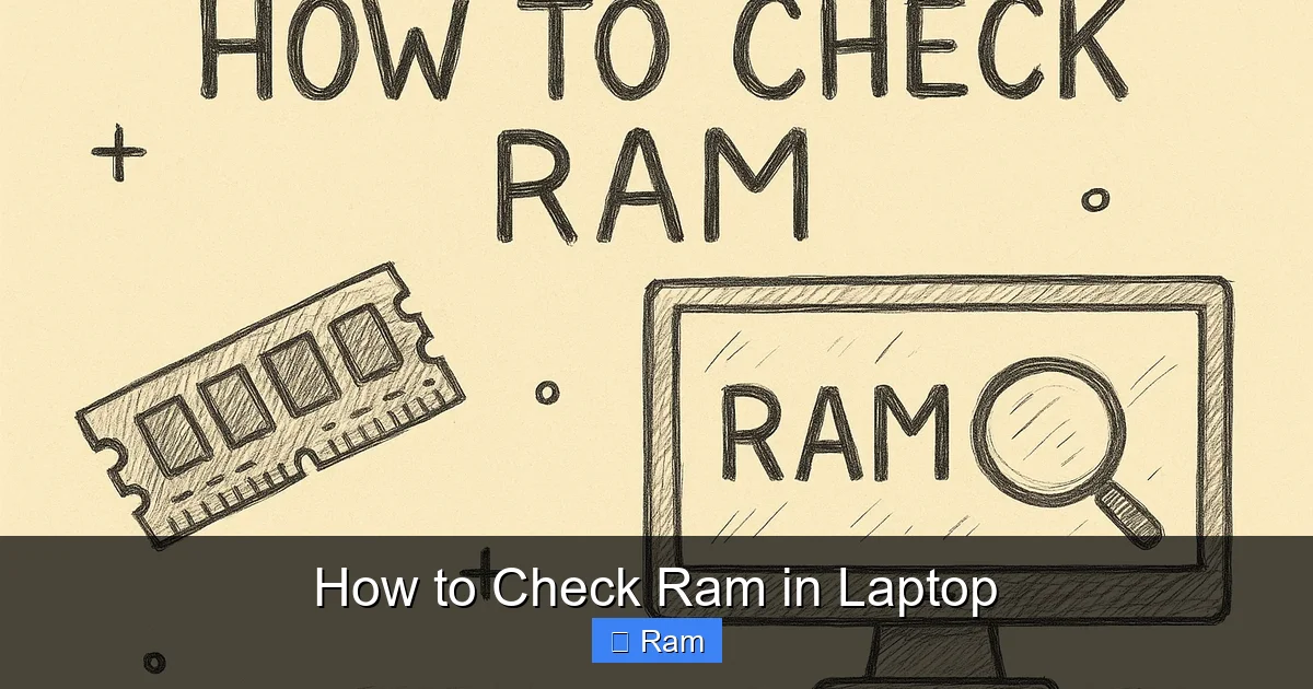 How to Check Ram in Laptop