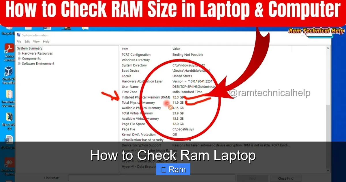 How to Check Ram Laptop