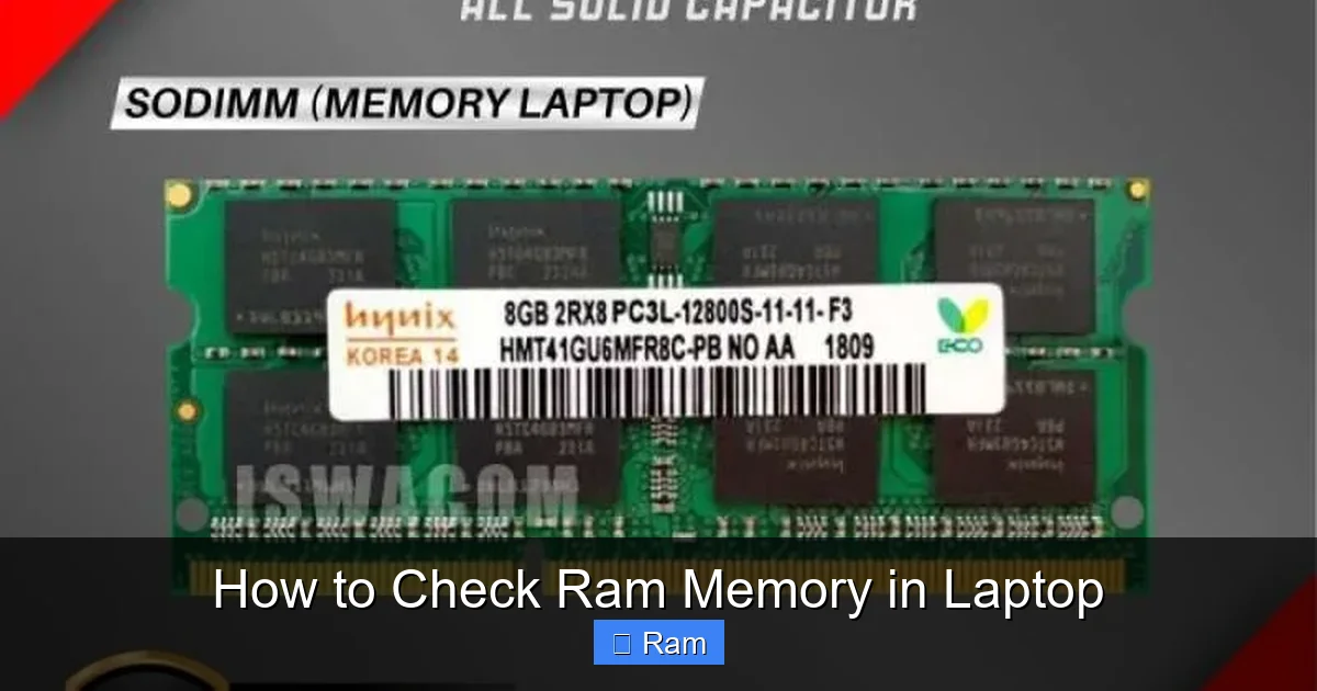 How to Check Ram Memory in Laptop