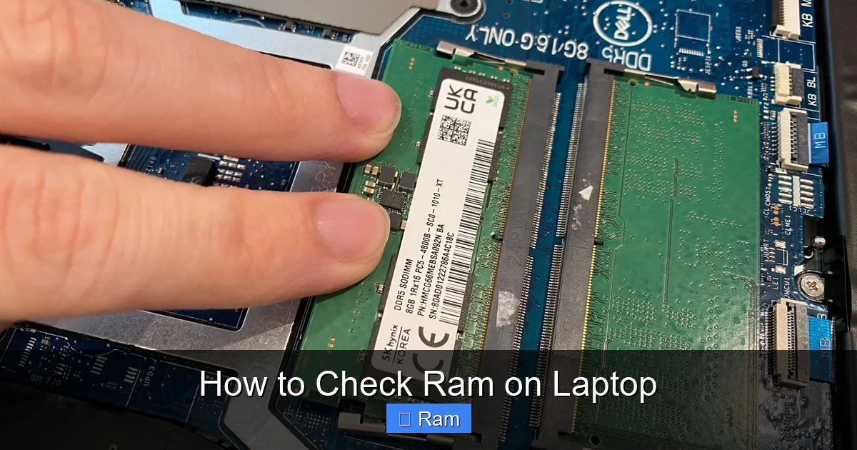 How to Check Ram on Laptop