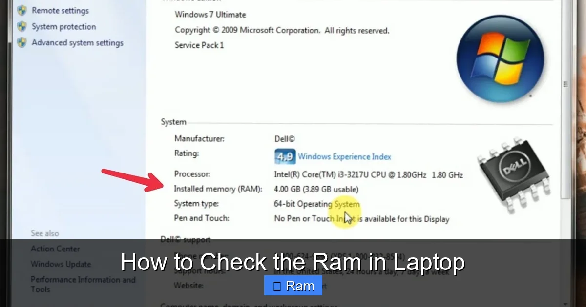 How to Check the Ram in Laptop
