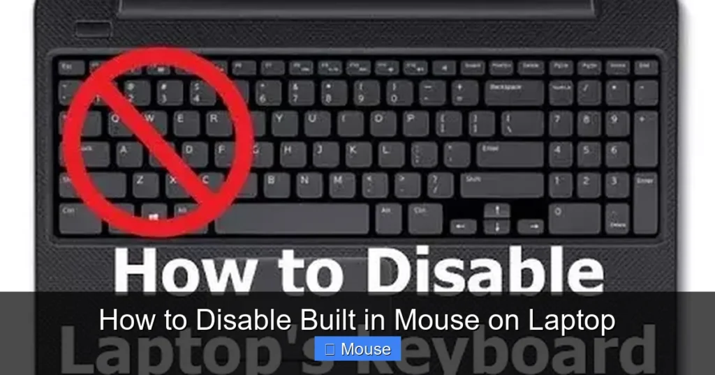 How to Disable Built in Mouse on Laptop