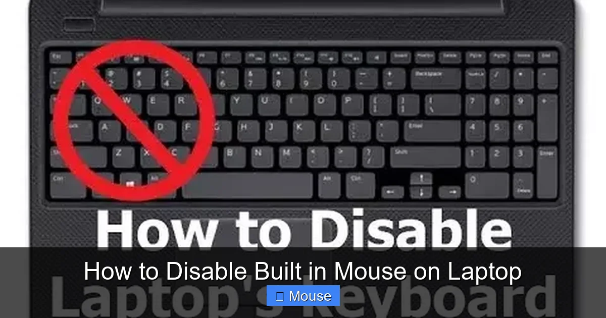 How to Disable Built in Mouse on Laptop