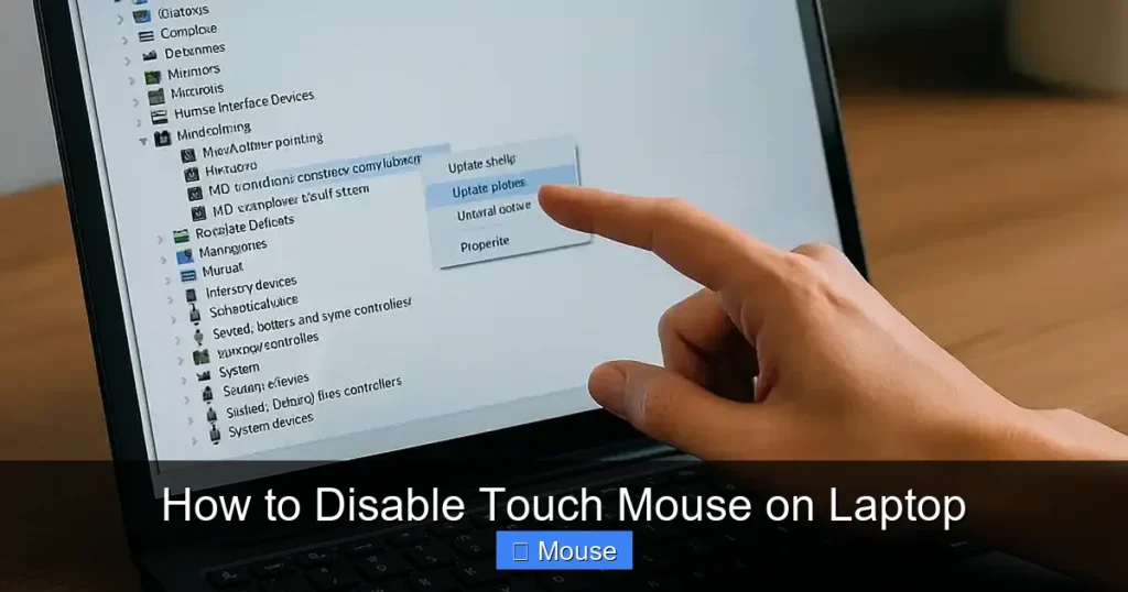 How to Disable Touch Mouse on Laptop