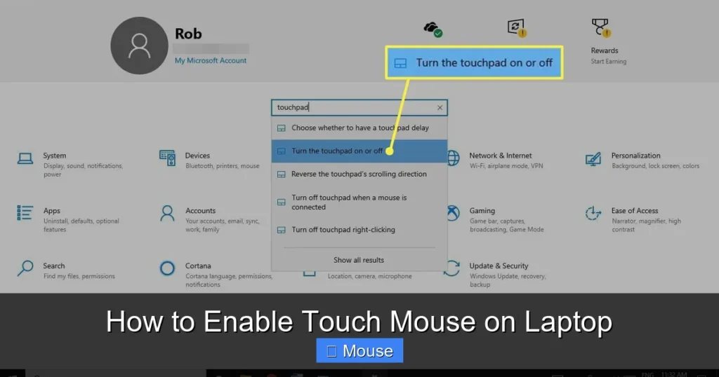How to Enable Touch Mouse on Laptop