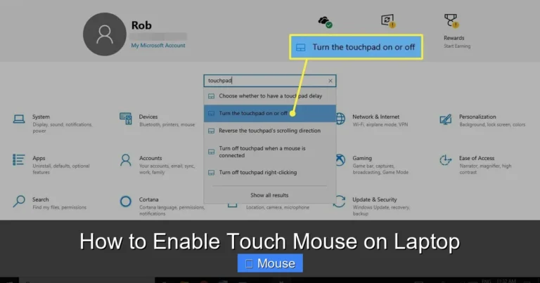 How to Enable Touch Mouse on Laptop