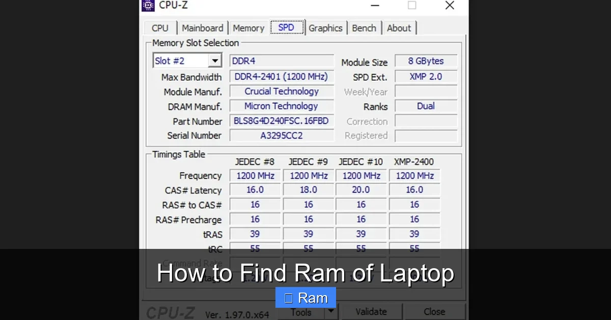 How to Find Ram of Laptop