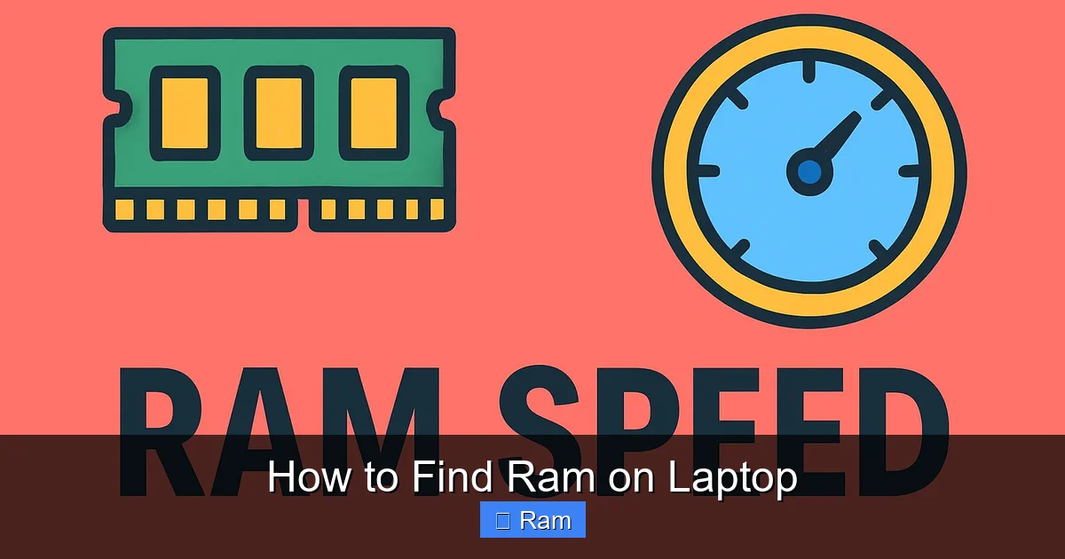 How to Find Ram on Laptop