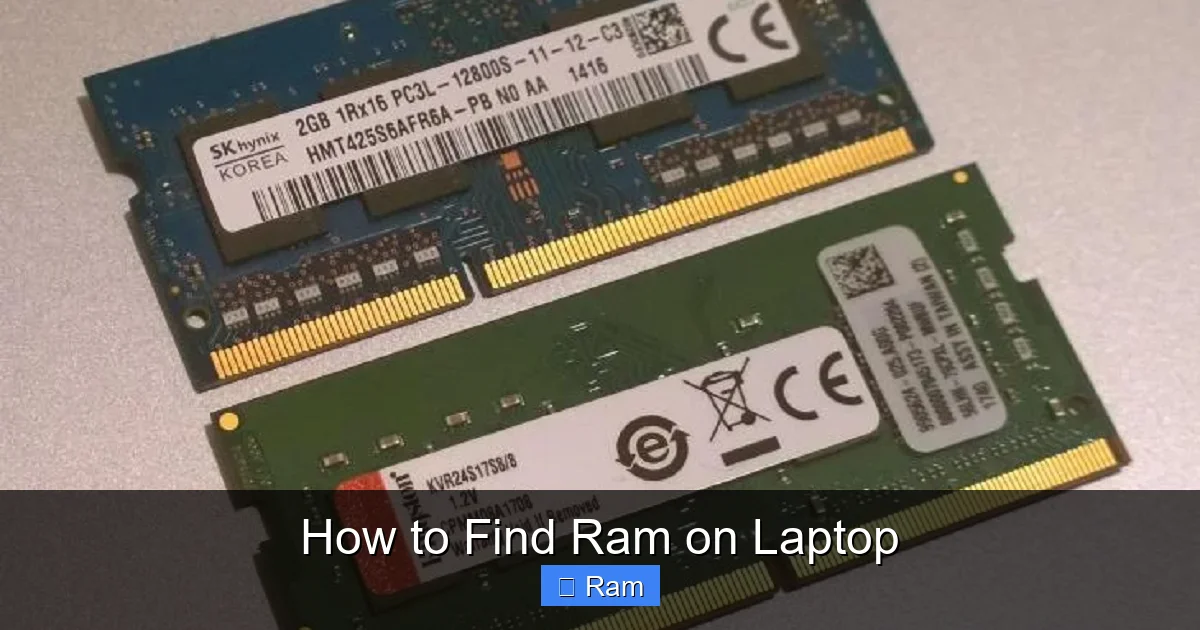 How to Find Ram on Laptop
