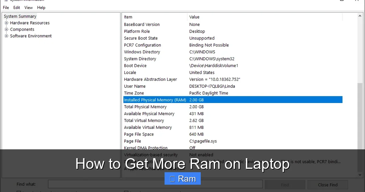How to Get More Ram on Laptop