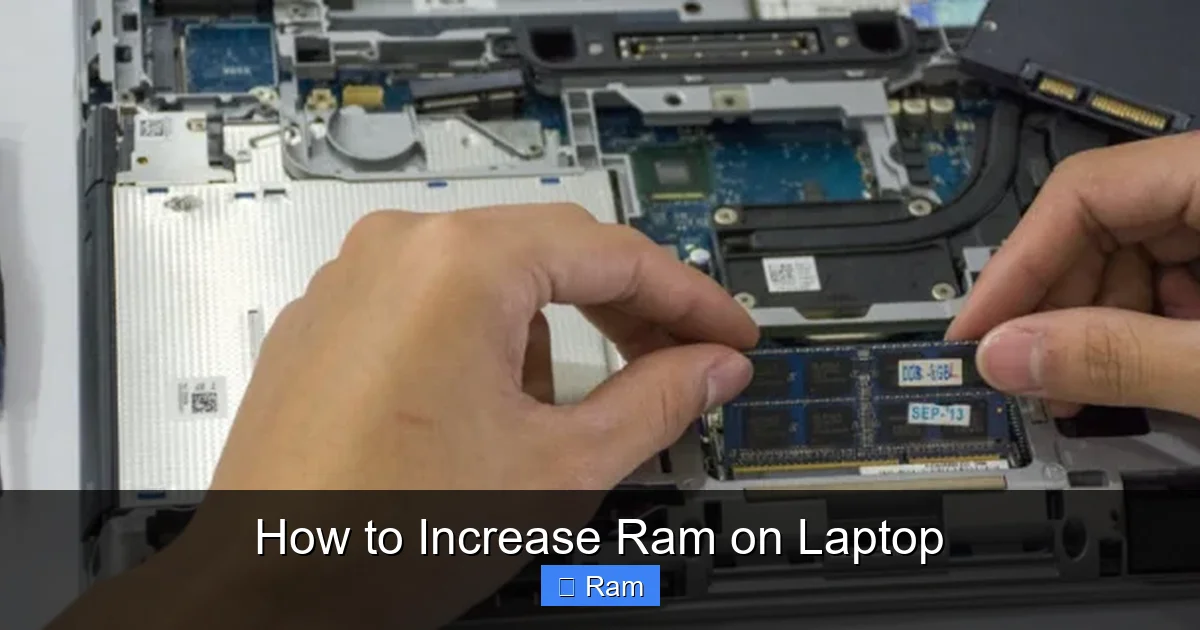How to Increase Ram on Laptop