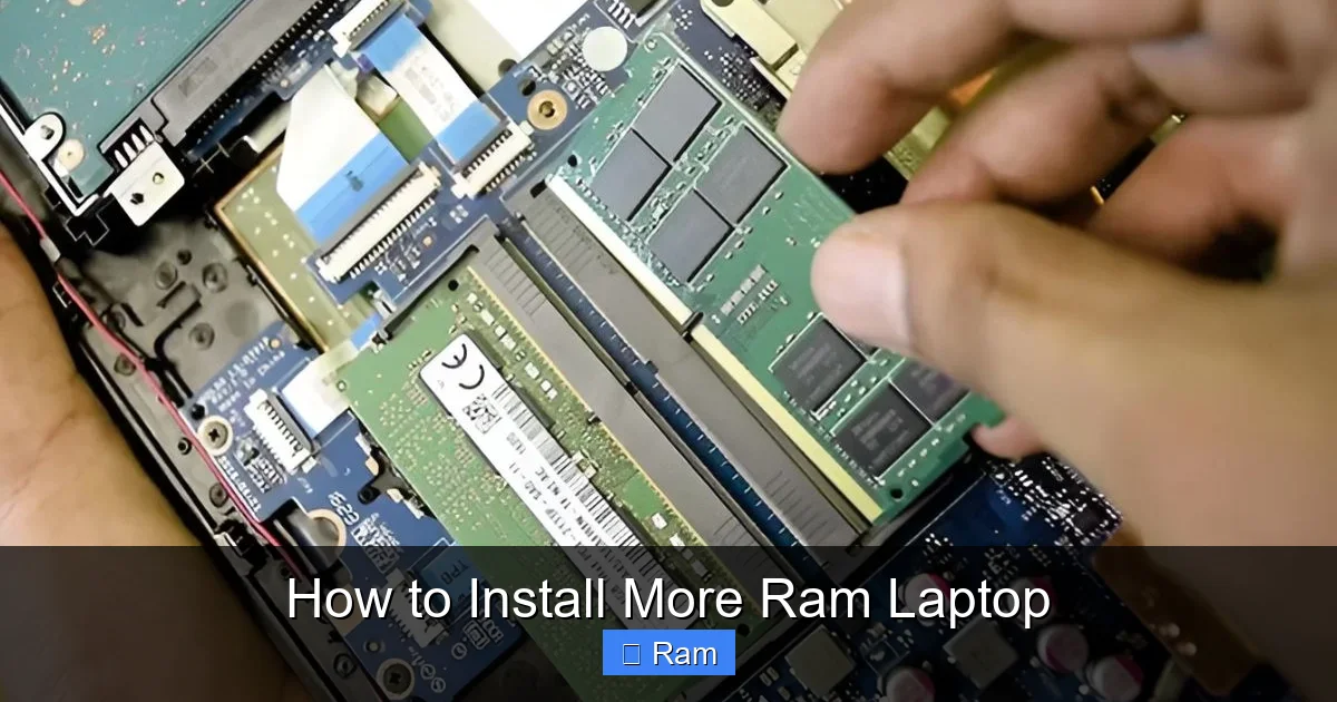 How to Install More Ram Laptop