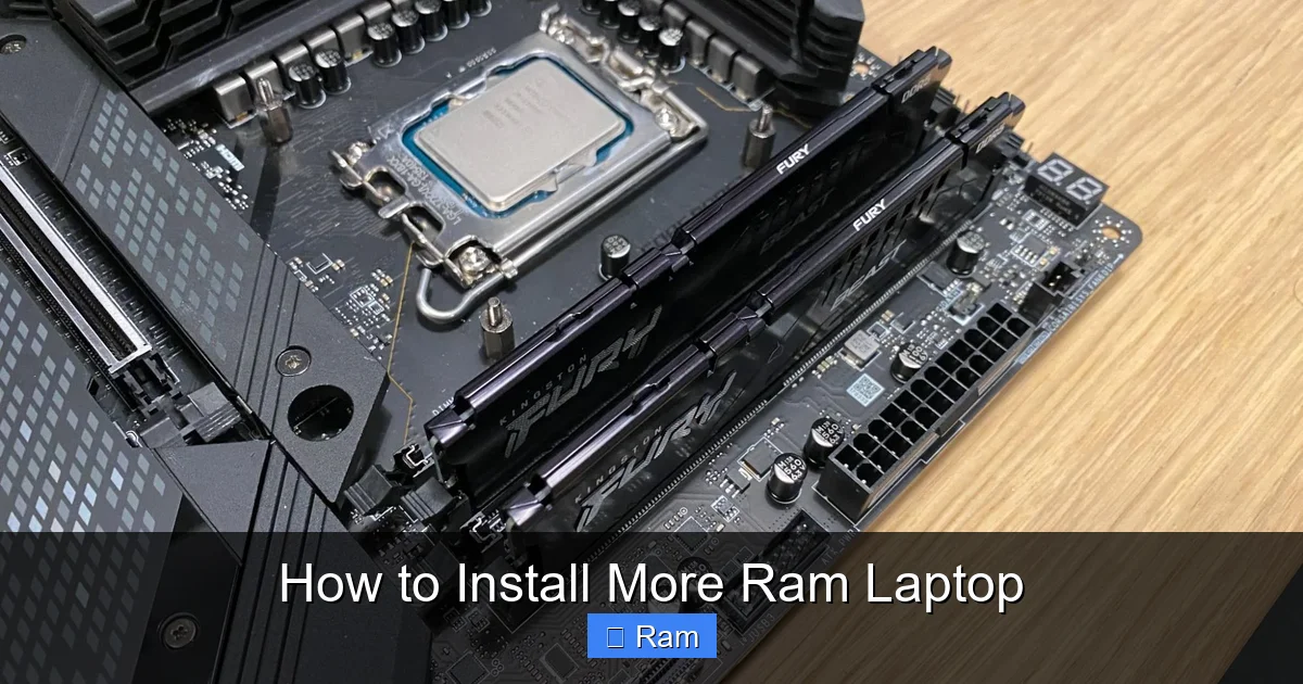 How to Install More Ram Laptop
