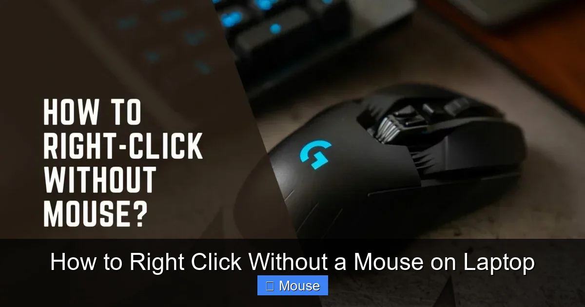 How to Right Click Without a Mouse on Laptop