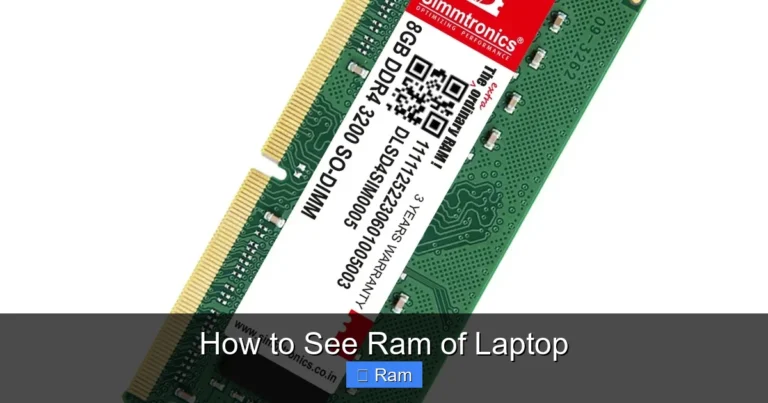How to See Ram of Laptop