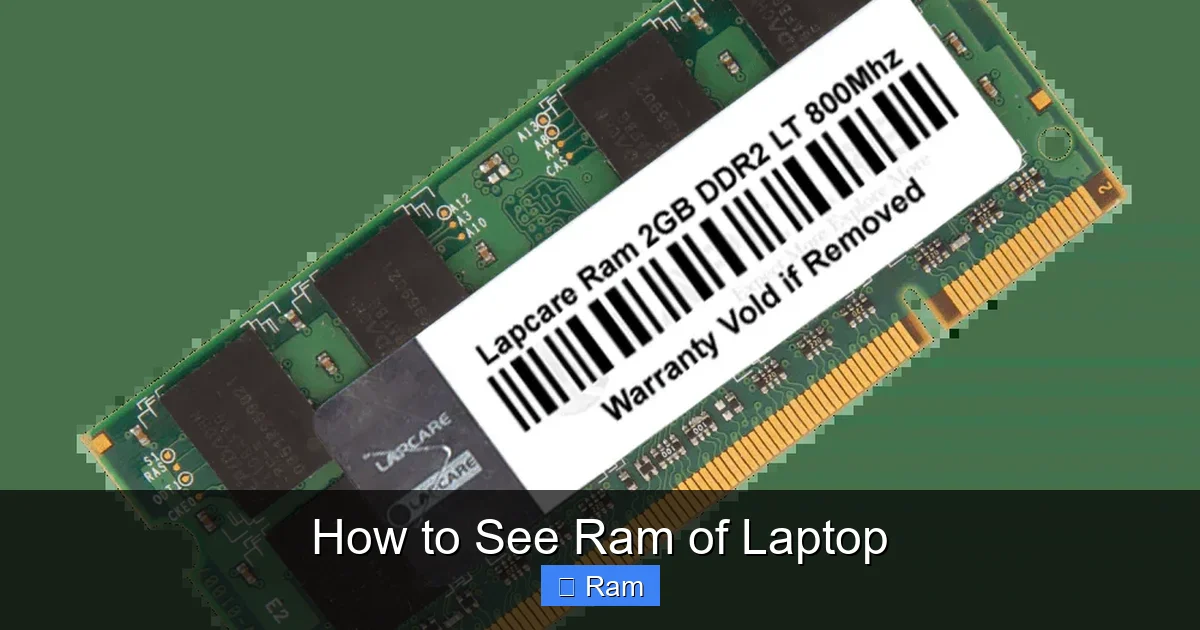 How to See Ram of Laptop