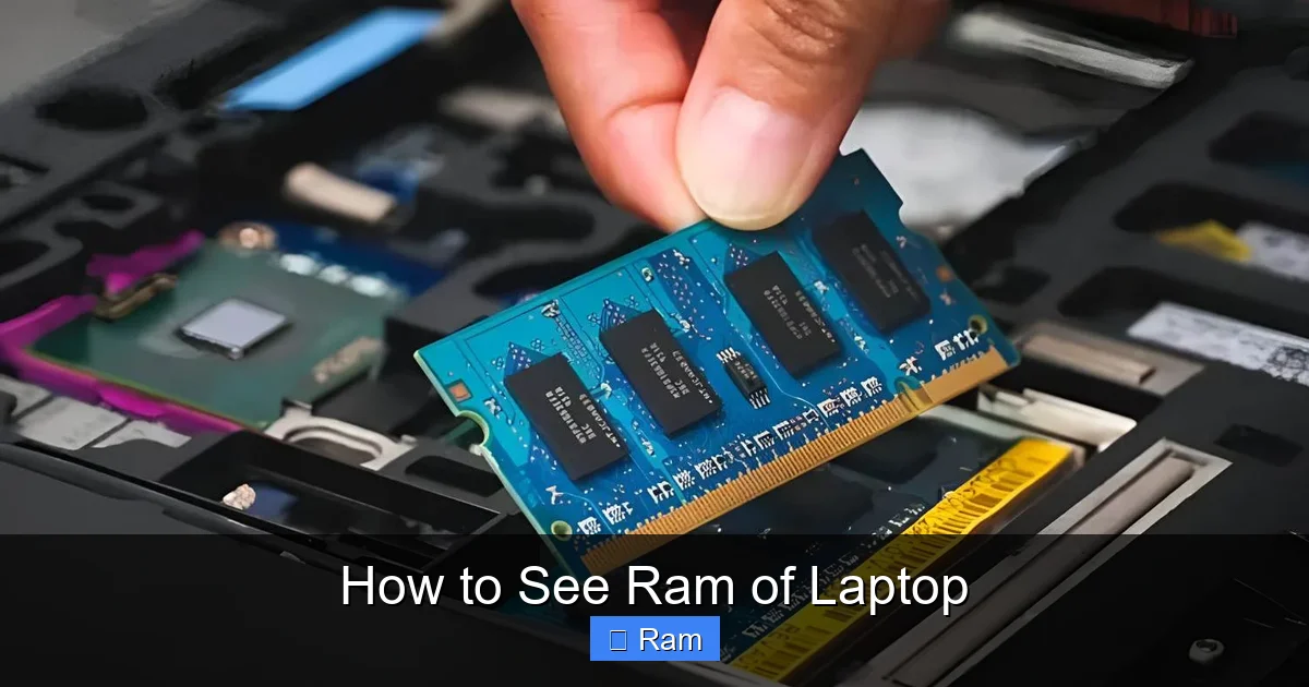 How to See Ram of Laptop