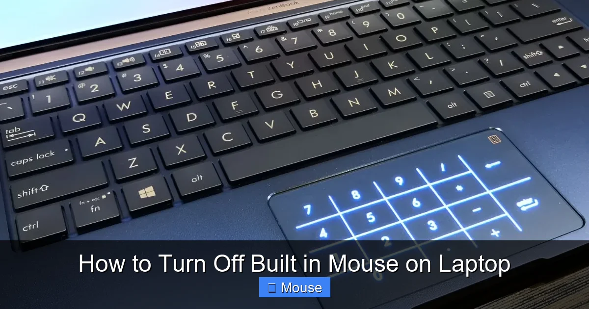 How to Turn Off Built in Mouse on Laptop