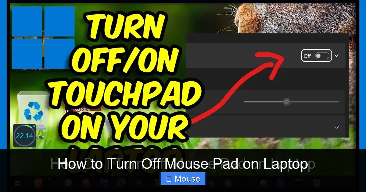 How to Turn Off Mouse Pad on Laptop