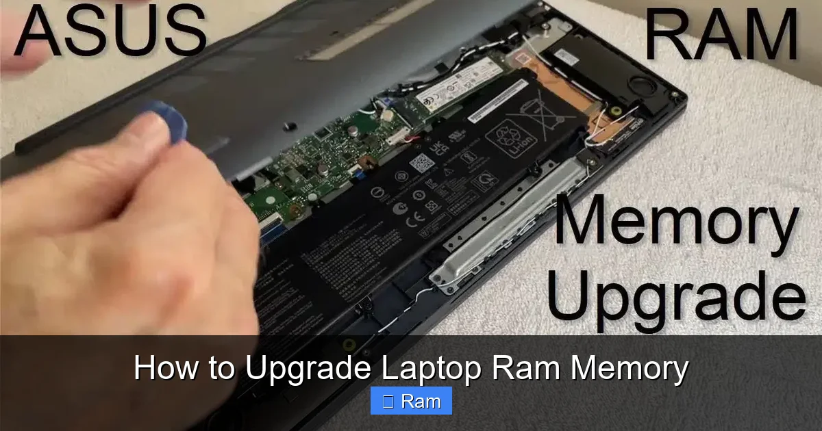 How to Upgrade Laptop Ram Memory
