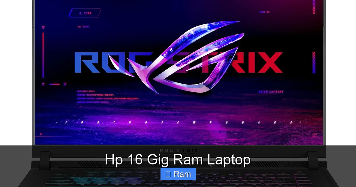 Hp 16 Gig Ram Laptop
