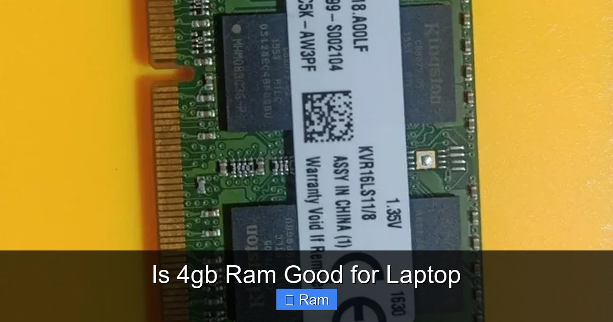 Is 4gb Ram Good for Laptop