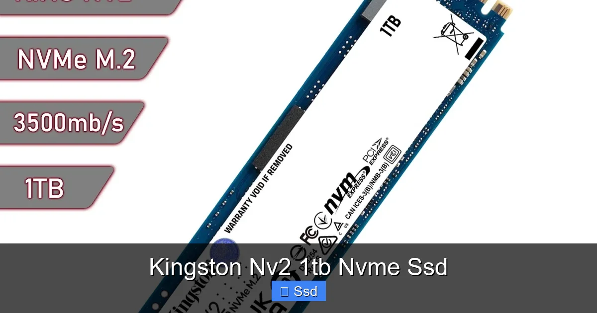 Kingston Nv2 1tb Nvme Ssd