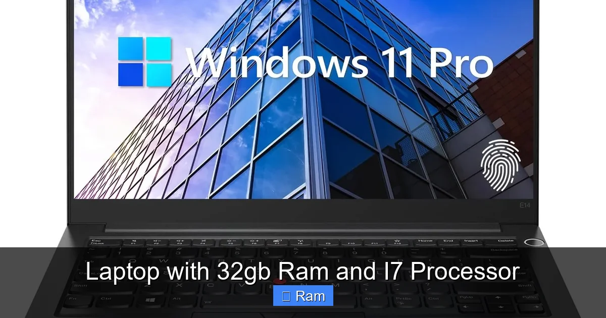 Laptop with 32gb Ram and I7 Processor