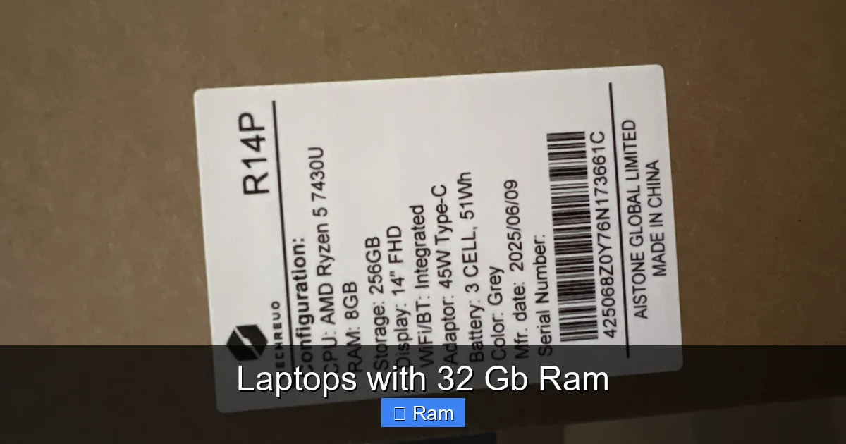 Laptops with 32 Gb Ram