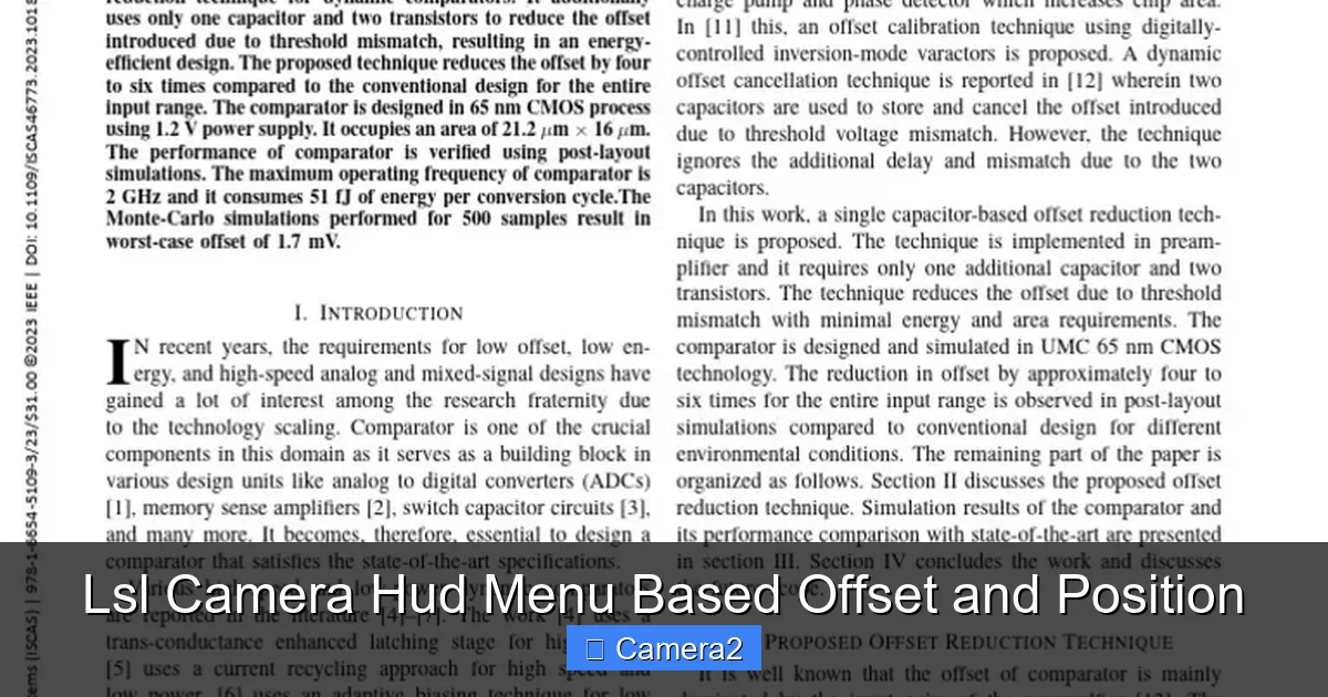 Lsl Camera Hud Menu Based Offset and Position